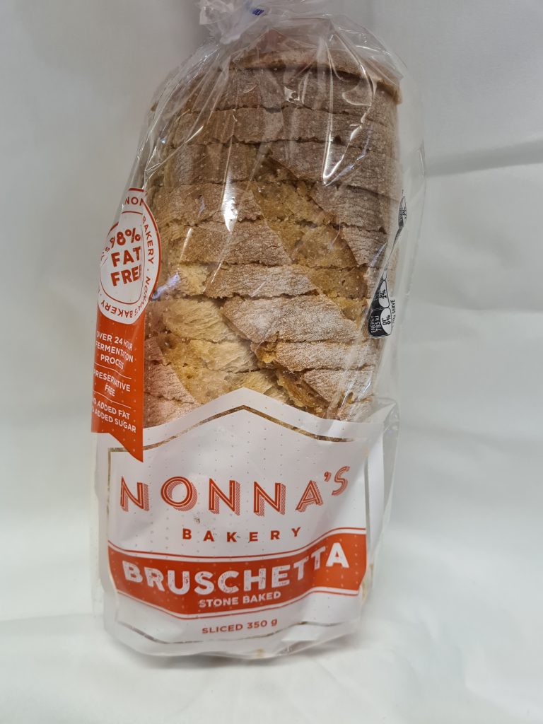 BREAD BRUSCHETTA SLICED ITALIAN 350G NONNAS BAKERY Three Brothers Fresh